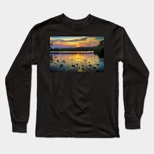 Sunset Over Black Swan Lake Long Sleeve T-Shirt